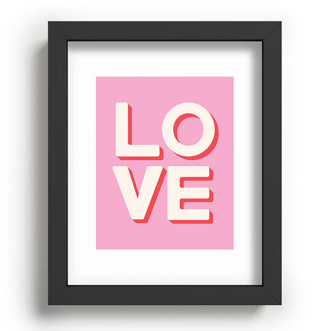 April Lane Art Love Pink Recessed Framing Rectangle