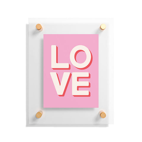 April Lane Art Love Pink Floating Acrylic Print