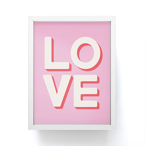April Lane Art Love Pink Framed Mini Art Print