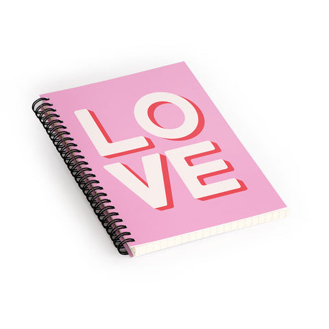 April Lane Art Love Pink Spiral Notebook