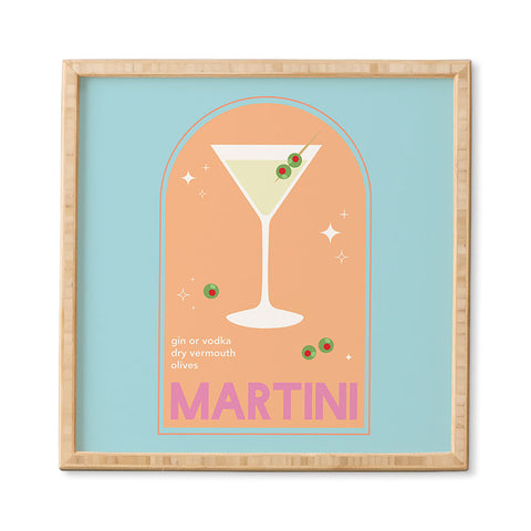 April Lane Art Martini Cocktail Framed Wall Art
