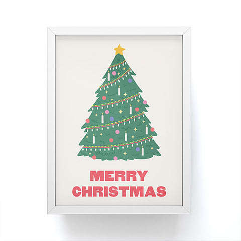 April Lane Art Merry Christmas Tree Framed Mini Art Print