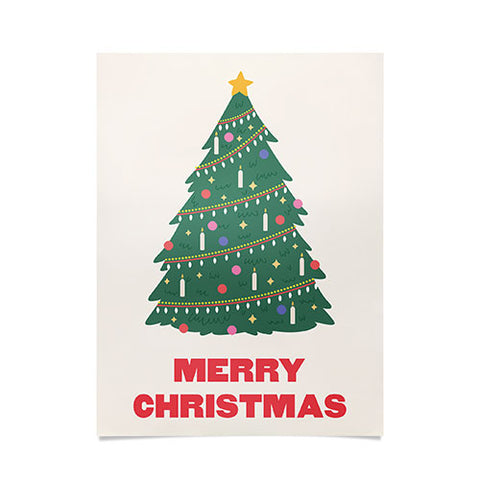 April Lane Art Merry Christmas Tree Poster