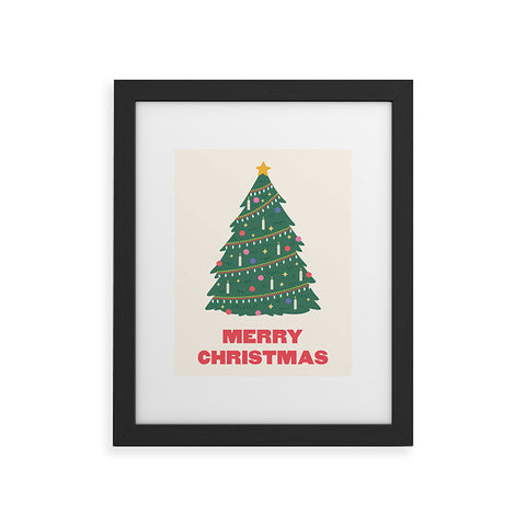 April Lane Art Merry Christmas Tree Framed Art Print
