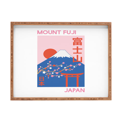 April Lane Art Mount Fuji Rectangular Tray