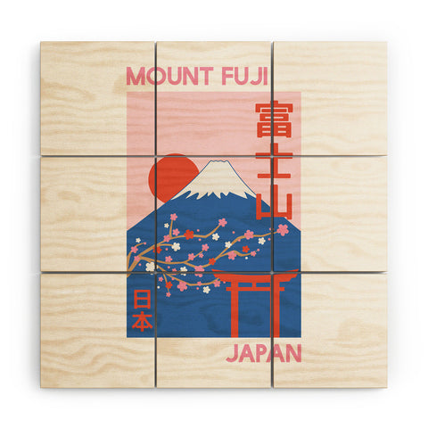 April Lane Art Mount Fuji Wood Wall Mural