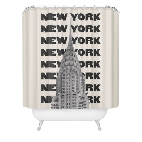 April Lane Art New York City BW Shower Curtain