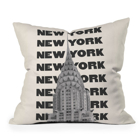 April Lane Art New York City BW Throw Pillow
