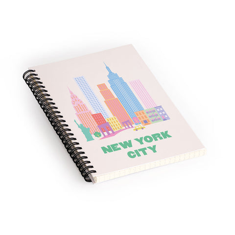 April Lane Art New York City Skyline I Spiral Notebook