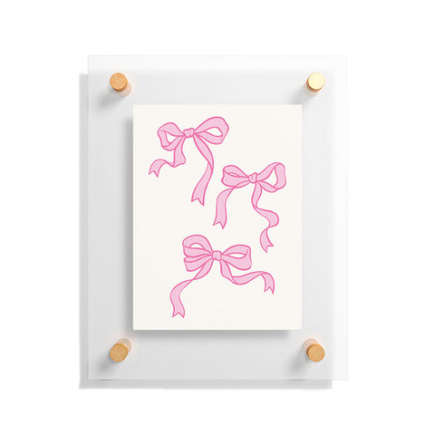 April Lane Art Pink Bows Floating Acrylic Print