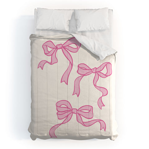 April Lane Art Pink Bows Comforter