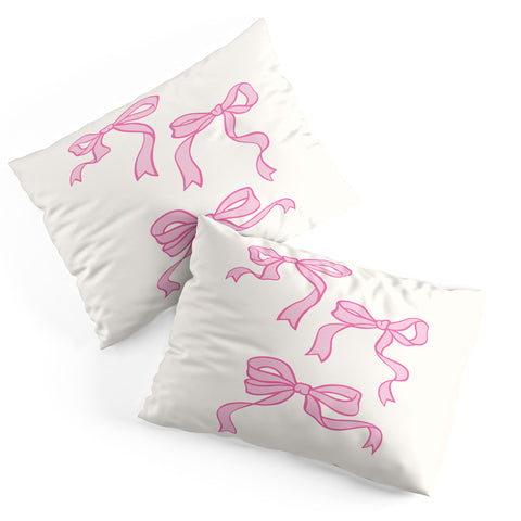 April Lane Art Pink Bows Pillow Shams
