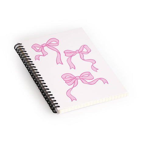 April Lane Art Pink Bows Spiral Notebook
