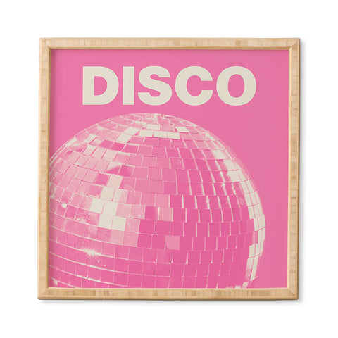 April Lane Art Pink Disco Ball I Framed Wall Art