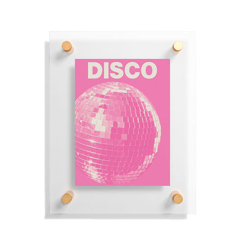 April Lane Art Pink Disco Ball I Floating Acrylic Print