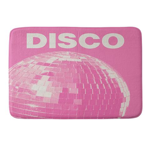 April Lane Art Pink Disco Ball I Memory Foam Bath Mat