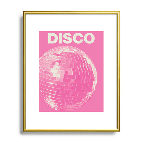 April Lane Art Pink Disco Ball I Metal Framed Art Print