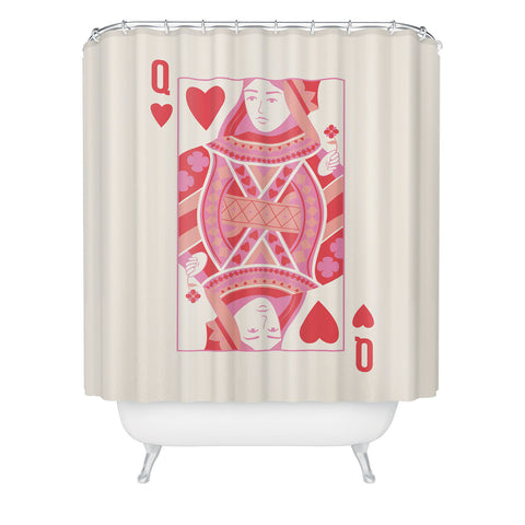 April Lane Art Queen of Hearts II Shower Curtain