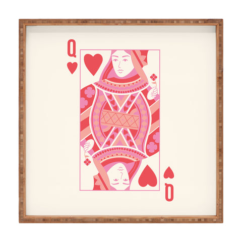April Lane Art Queen of Hearts II Square Tray