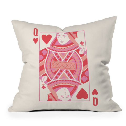 April Lane Art Queen of Hearts II Throw Pillow