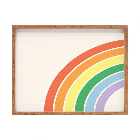 April Lane Art Rainbow III Rectangular Tray