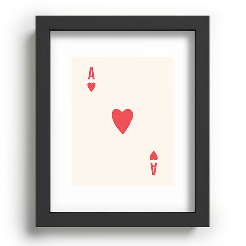 April Lane Art Red Ace of Hearts Recessed Framing Rectangle