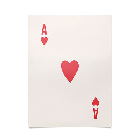 April Lane Art Red Ace of Hearts Poster