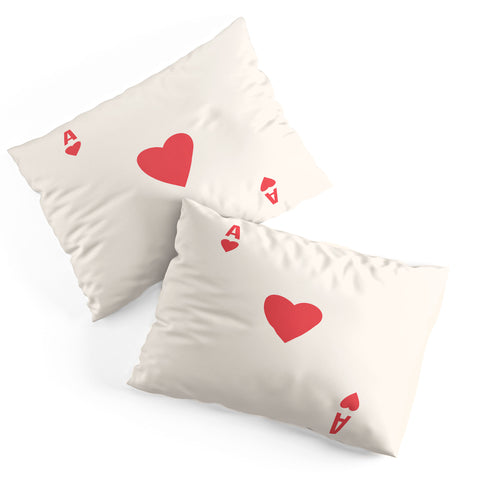 April Lane Art Red Ace of Hearts Pillow Shams