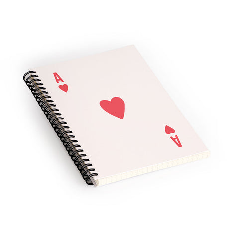 April Lane Art Red Ace of Hearts Spiral Notebook