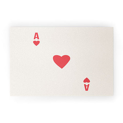 April Lane Art Red Ace of Hearts Welcome Mat