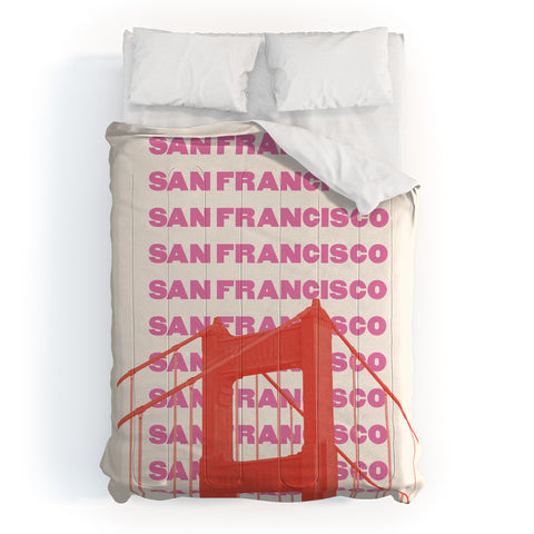 April Lane Art San Francisco Golden Gate Bridge Comforter