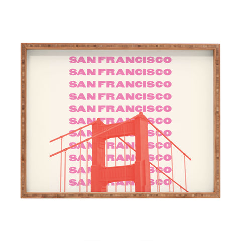 April Lane Art San Francisco Golden Gate Bridge Rectangular Tray