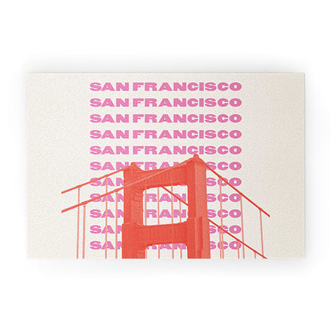 April Lane Art San Francisco Golden Gate Bridge Welcome Mat