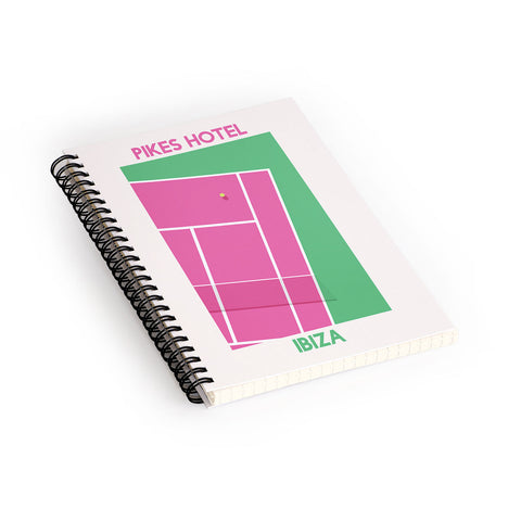 April Lane Art Tennis Court Ibiza Spiral Notebook