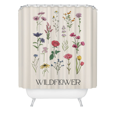 April Lane Art Wildflower I Shower Curtain