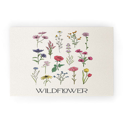 April Lane Art Wildflower I Welcome Mat