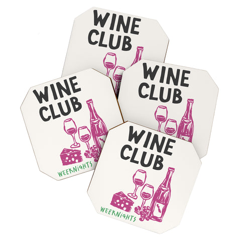 April Lane Art Wine Club Coaster Set