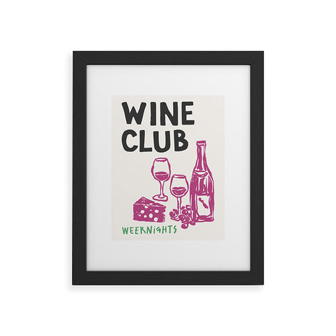April Lane Art Wine Club Framed Art Print
