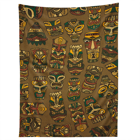 Arcturus Tiki Masks Tapestry