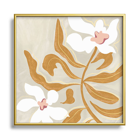 artyguava Flowers Flowers Flowers Square Metal Framed Art Print