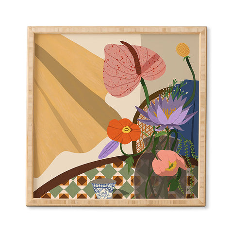 artyguava Flowers on the Dining Table Framed Wall Art