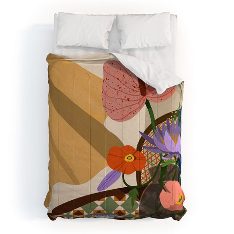 artyguava Flowers on the Dining Table Comforter
