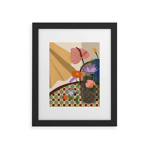 artyguava Flowers on the Dining Table Framed Art Print