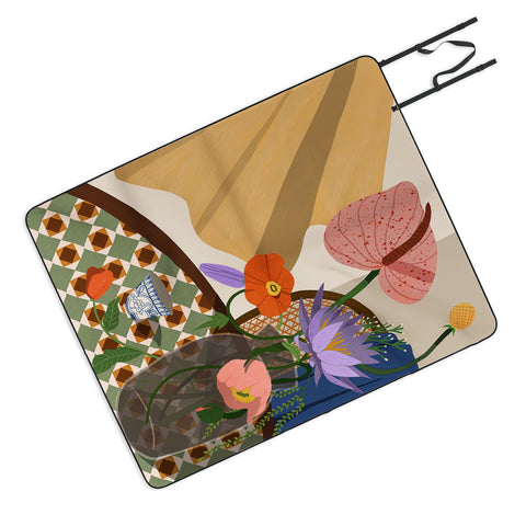 artyguava Flowers on the Dining Table Picnic Blanket