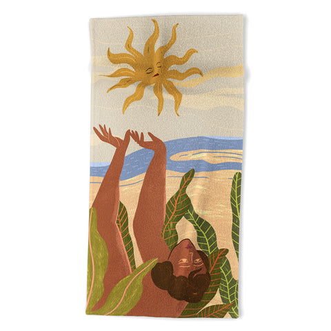 artyguava Sun Salutation II Beach Towel