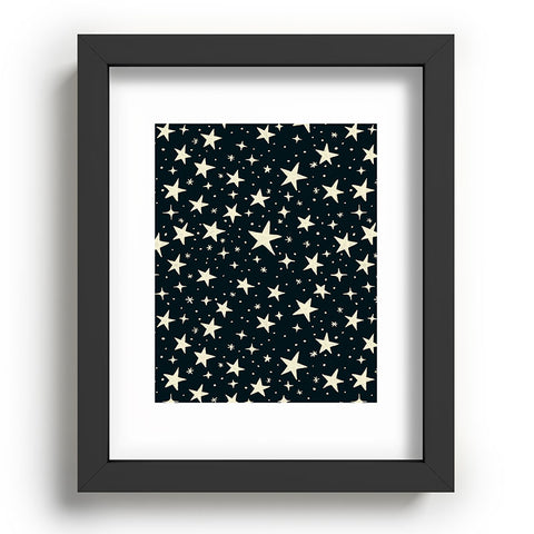 Avenie Black And White Stars Recessed Framing Rectangle