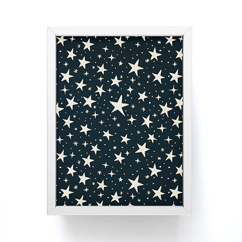 Avenie Black And White Stars Framed Mini Art Print