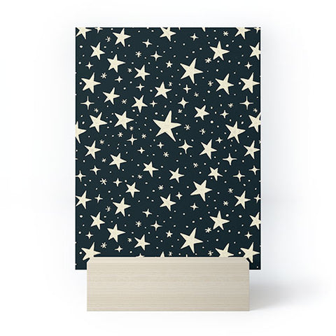 Avenie Black And White Stars Mini Art Print