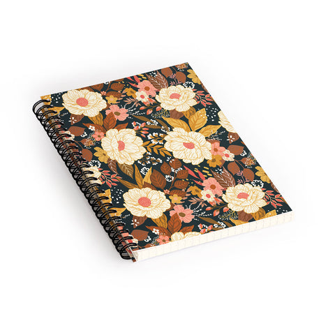 Avenie Boho Floral Autumn Spiral Notebook