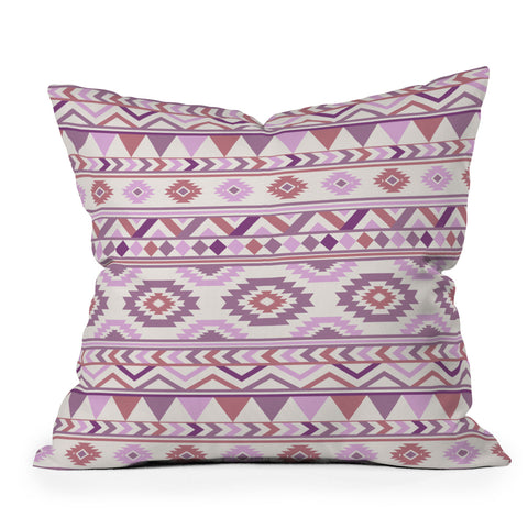 Avenie Boho Harmony Purple Outdoor Throw Pillow